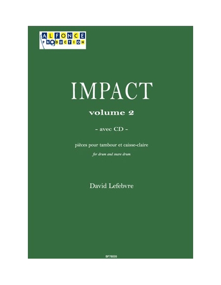 Impact vol.2 (avec CD) pour Tambour - LEFEBVRE David