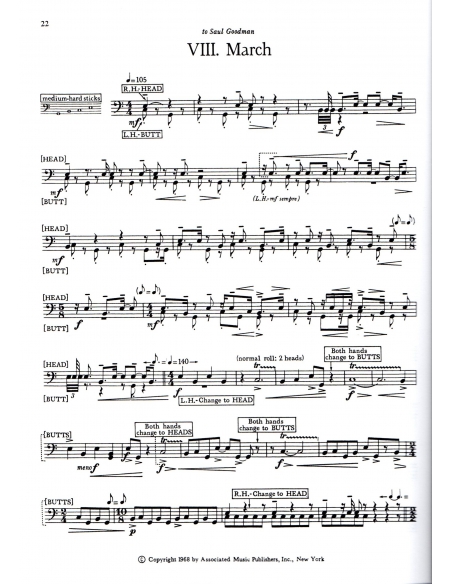 Eight Pieces for four timpani - Elliott CARTER